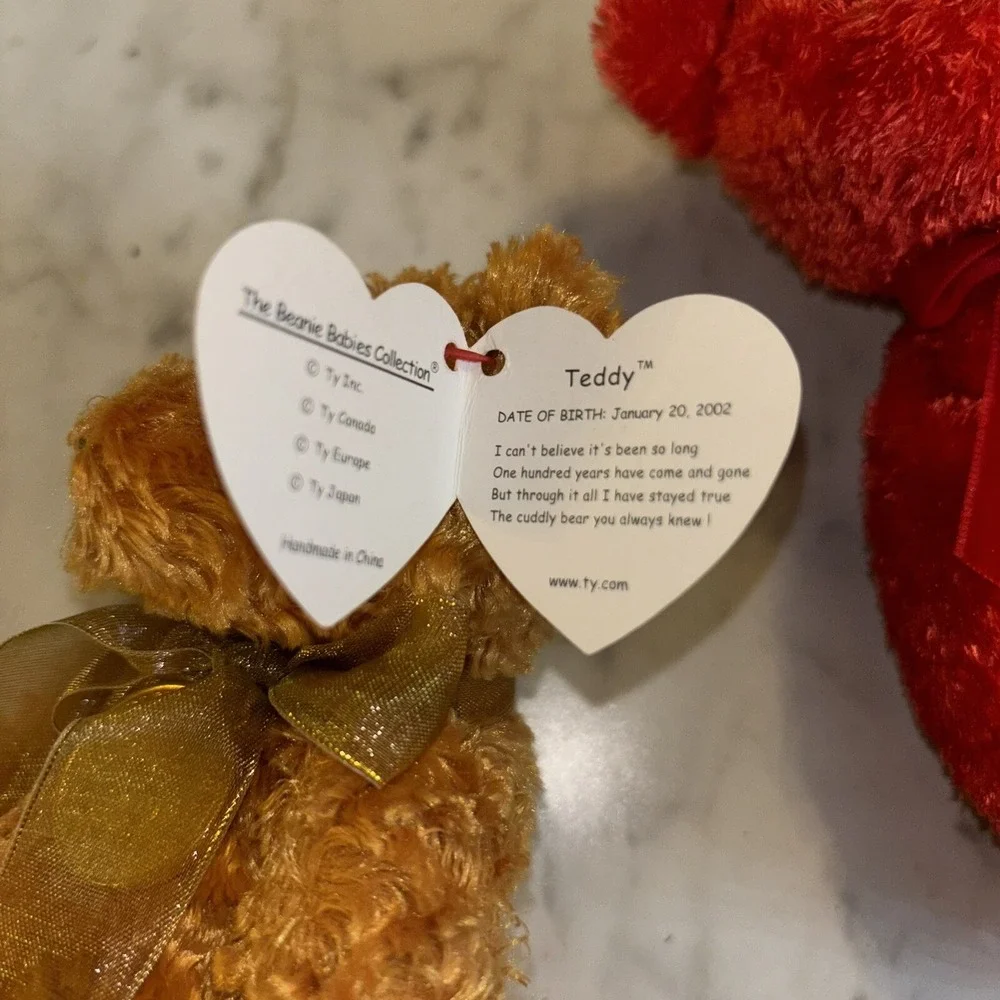 TY Beanie Baby - TEDDY the Bear (100th‎ Anniversary Teddy) (8.5 inch) - MWMTs